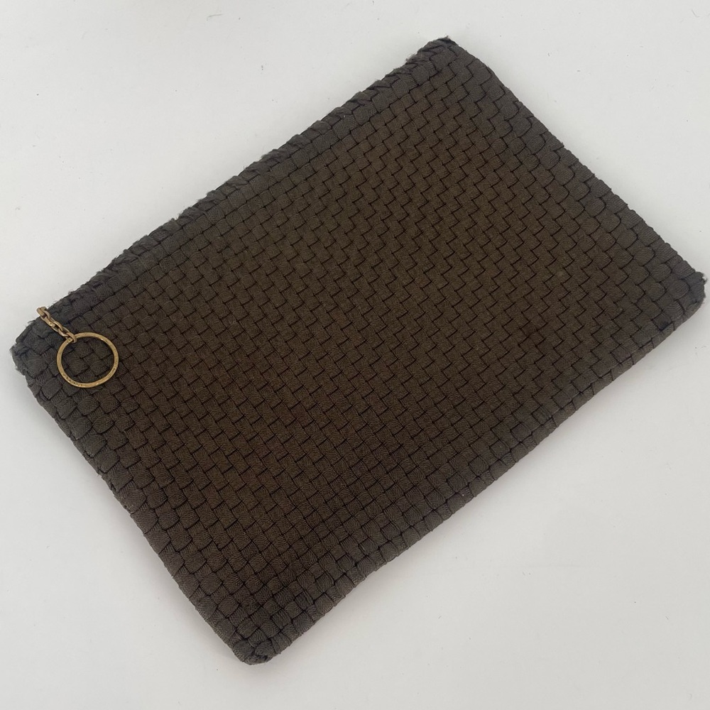 Vintage 1940s Woven Zip Pouch Talon Zipper Small Handbag Pouch Coin Purse